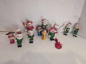 Vintage Wooden Ornaments , In Need Repair , 15 Piece - Picture 1 of 17