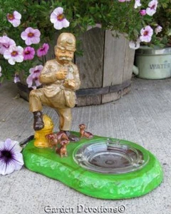 Ash Tray Policeman and Weiner Dogs around Hydrant Vintage 1975 Prelude Creations - Picture 1 of 1