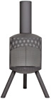 Chimenea Patio Heater Santana Perforated Design Steel 115x58x40 cm - Black