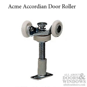 Herrajes de puerta rodante percha de dos ruedas con puerta plana de acordeón rueda de nailon - Imagen 1 de 3