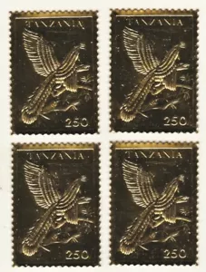 4 Goldmarken Dinosaurier Tansania - Picture 1 of 1