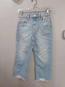 Old Navy Girls Size 6 High Rise Slouchy Straight Built-In Tough Jeans Adjustable - Picture 1 of 12