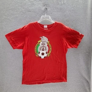 Federacion Mexicana Men T-Shirt XL Red Adidas Logo National Soccer Futbol Tee - Picture 1 of 9