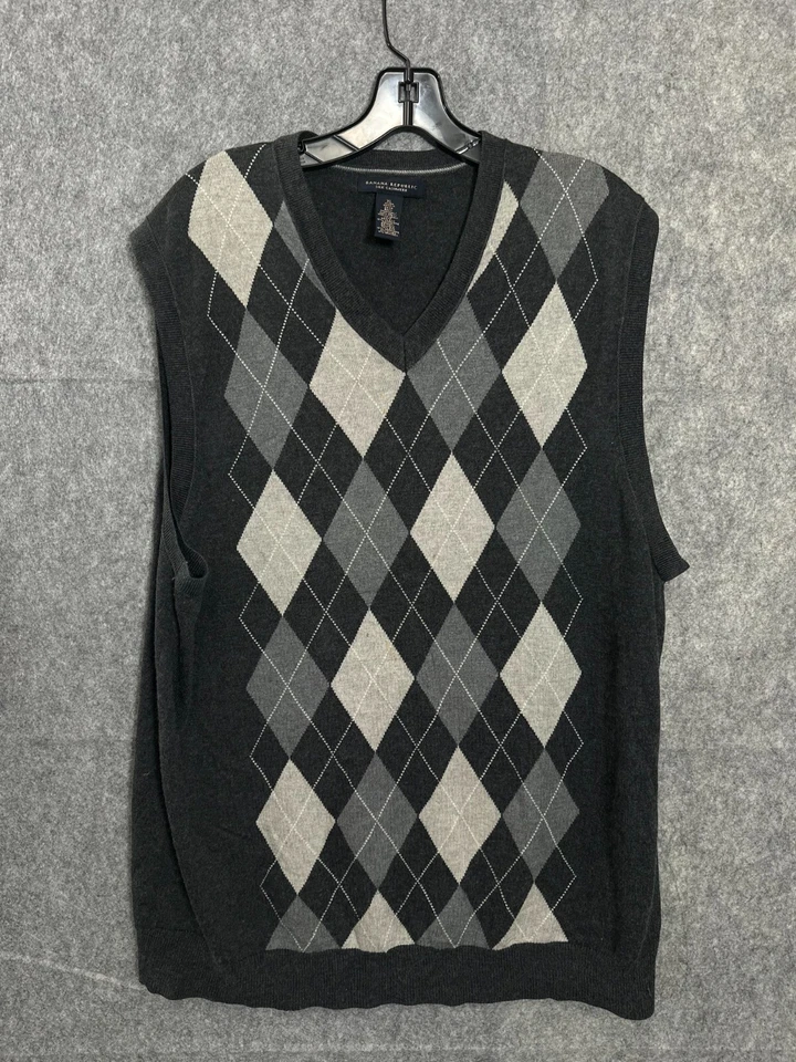 Chaleco Banana Republic Para Hombres XLarge Suéter Cachemira Seda Algodón Grandpacore Golf Foto 1 de 4