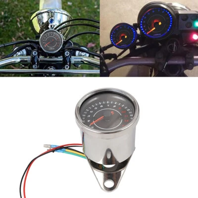 New LED Backlight Universal Tachometer Speedometer Tacho Gauge For Motorcycle  - image 1 of 4
