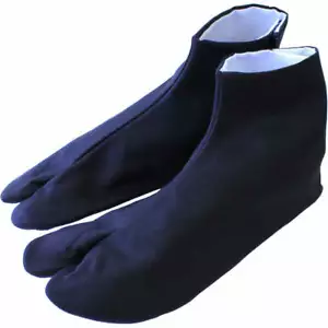 Calcetines Tabi japoneses Fukuske adultos con 4 cierres Kohaze negros 26,5 cm (10,4 pulgadas) - Imagen 1 de 6