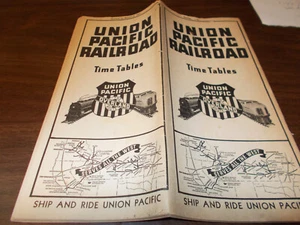Tabla de tiempo Union Pacific Railroad 1937 / 8 de marzo de 1937 - Imagen 1 de 2