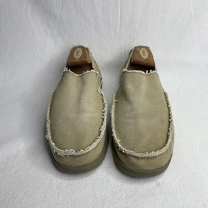 Crocs Santa Cruz Distressed Slip On Khaki Shoes Loafers 10128 Men Size 11 EUC - Picture 1 of 8