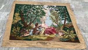 Vintage French Romantic Handmade Tapestry Authentic Wall Hanging 170x145 cm - Picture 1 of 13
