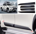 For Toyota Hilux Revo Pickup 15-22 Black Door Side Molding Cladding Cover Trim
