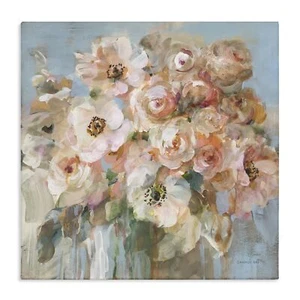 Stupell Industries Blushing Bouquet Pink White Floral Canvas Wall Art, Design... - Picture 1 of 8