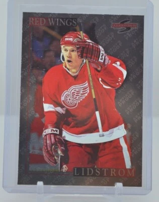 1995/96 Score Black Ice Artist's Proof Nicklas Lidstrom Detroit Red Wings RARE - Image 1 of 2
