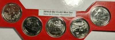 2016-D ATB Quarter US Mint Set 5 CN-Clad Coins (I choose) - Image 1 of 2