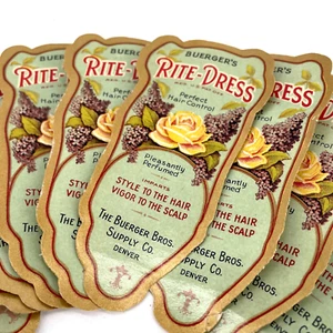 10 Buerger's Rite-Dress Haartonic Etiketten - Neu aus altem Lagerbestand - Bild 1 von 5