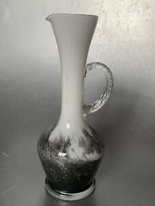 Opaline Vase Henkelvase; Opaline Italy; D10/6cm, H26cm