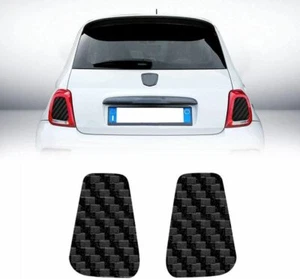 SET DI 2 ADESIVI CARBON LOOK PER FARI POSTERIORI 595 ABARTH RESTYLING - Imagen 1 de 5