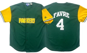 Vintage Brett Favre Green Bay Packers Jersey 2XL Green Starter Button #4 NFL 90s - Picture 1 of 14