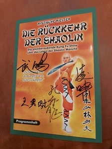 Shaolin programme booklet with original signatures - Picture 1 of 1