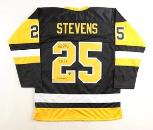 Kevin Stevens Signed Pittsburgh Penguins Jersey 91-92 Cups & 2x50 Goals /Beckett - Picture 1 of 7