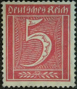1922 Germania 5PFG Wasserzeichen Postmarke #175 - Bild 1 von 2