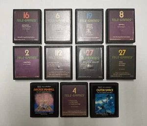 11 videogame Atari 2600 lot Tele-Games lot 2 picture labels TESTED & WORKING - Picture 1 of 24