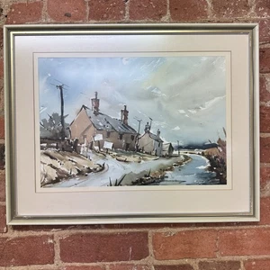 Roy Seville (1911-1993) dipinto acquerello originale britannico Salthouse Norfolk - Foto 1 di 10