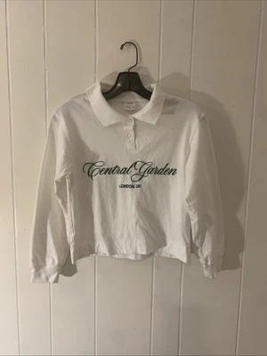 ZARA Womens Crop Long Sleeve Polo Shirt 9-10 Teens - Image 1 of 4