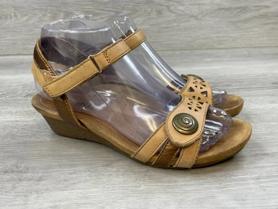 Женские кожаные босоножки Cobb Hill Halle 6 цвет коричневый с ремешком с петлями детализация каждый день - Изображение 1 из 4