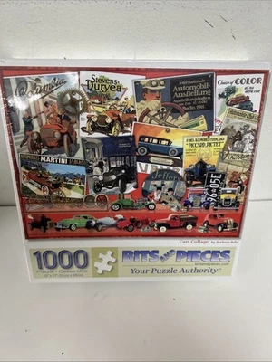 Bits and Pieces 拼图 1000 块“汽车拼贴”全新密封 Barbara Behr — 第 1/2 张图片