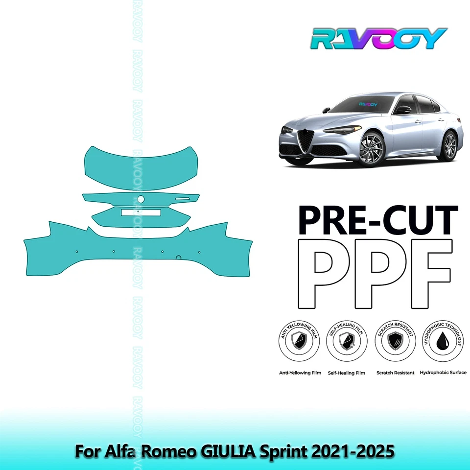 Kit PPF de protección de pintura precortada para Alfa Romeo GIULIA Sprint 2021-2025 Foto 1 de 4