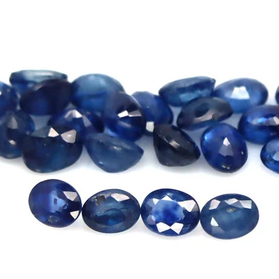 7,40 карата Овальный синий сапфир с подогревом 26 шт. Мадагаскар - Изображение 1 из 4