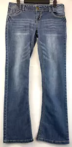 No Boundaries Jeans - Juniors Size 11 - Blue - Embroidered - Boot Cut (2709) - Picture 1 of 18