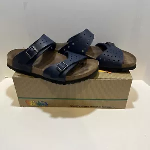 BIRKENSTOCK Sandals FREEPORT Birki's Blue Perforated Womens Size 37 - Picture 1 of 6