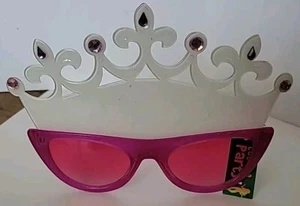 Fun Party Glasses Costume Birthday Celebration Summer Queen Pink Tiara Pop Star - Picture 1 of 2