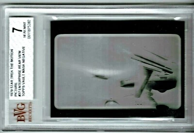 BVG 7 1979 STAR TREK TOPPS VAULT MASK NEGATIVE MOTION PICTURE ENTERPRISE REAR - Image 1 of 2