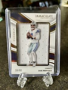 2023 Panini Immaculate Dak Prescott Clearly Immaculate Patch #16/99 Cowboys