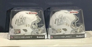 (2) 2017 Super Bowl LI Riddell Speed Mini Helmet Patriots vs Falcons Brady NIB - Picture 1 of 2