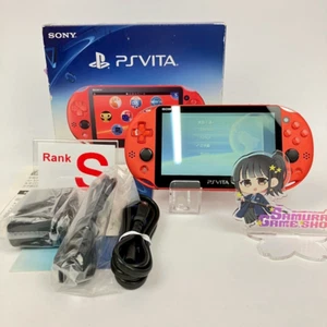 PS Vita PCH-2000 Metallic Red Console S Rank Box Sony PlayStation 1Day Ship 108 - Picture 1 of 16