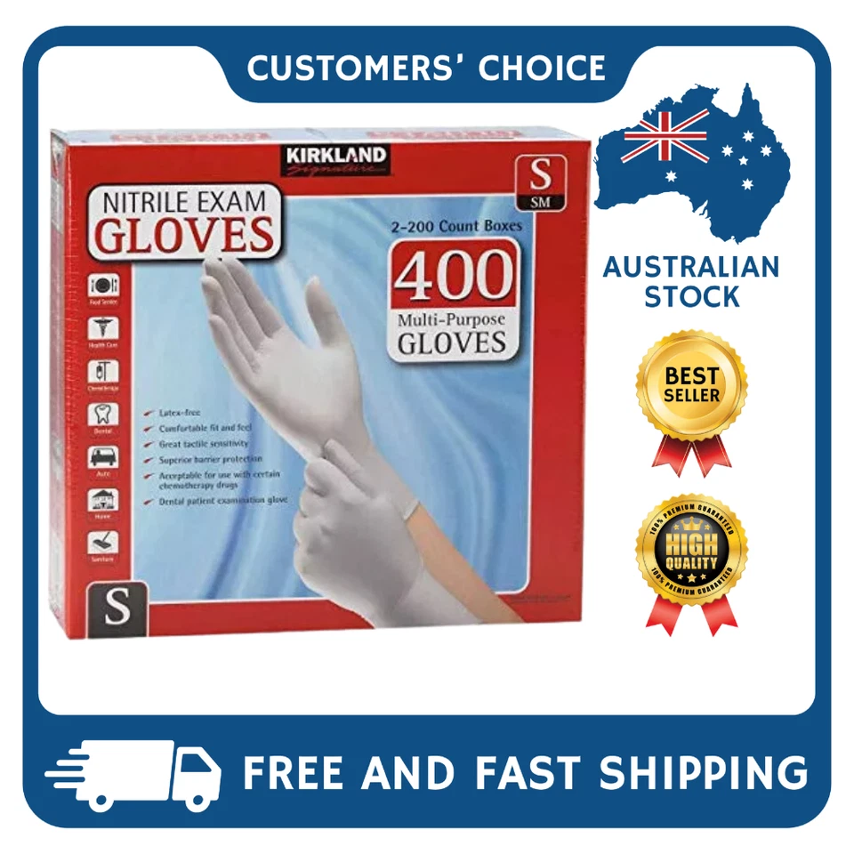 Kirkland Signature Nitrile Exam 400 Multi-purpose Gloves Small