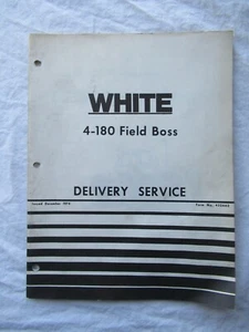 Tractor 4-180 Field Boss 1974 blanco 4x4 manual de servicio de entrega - Imagen 1 de 11