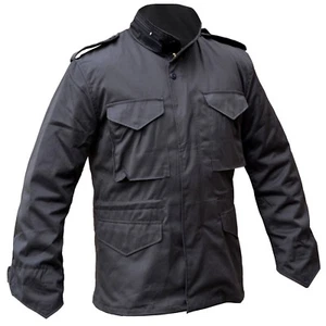 Black Camouflage M65 Field Jacket - US Army Military Parka with Winter Liner - Picture 1 of 1