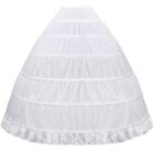 Women A-Line Crinoline 6 Hoop Bridal Dress Slip Petticoat Ruffle Gown Underskirt