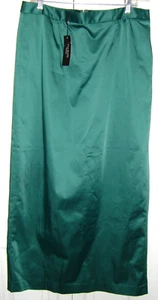 Talbots grün Satin Abend Maxirock neu mit Etikett 16 $ 179 gefüttert 36 x 41 - Bild 1 von 10
