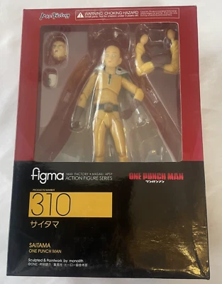 Figma One Punch Man Saitama Action Figure Max Factory 310 New in Box - Image 1 of 4