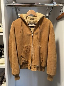 vintage schott suede hooded jacket - Picture 1 of 7