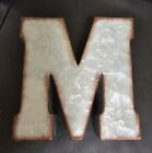 Galvanized 3D Block Letter "M"