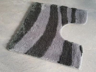  Riga Schiefer WC-Vorleger mit Ausschnitt 55x50cm. Florhöhe mit Hoch Tief Effekt - Bild 1 von 4