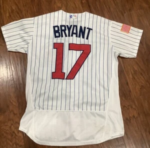 Chicago Cubs Kris Bryant #17 Sewn Majestic Baseball Jersey Flex Base Mens 40 - Picture 1 of 8