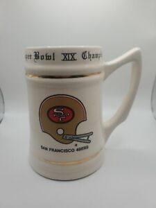 Vintage San Francisco 49ers Superbowl XIX Champions Stein Mug Tankard NFL 