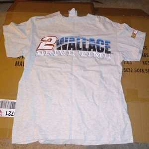 Vintage Rusty Wallace 2 Nascar Racing T Shirt Drive Time Miller Lite Ford SZ M - Picture 1 of 5